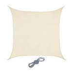Quadratisches PES Sonnensegel beige Beige - Textil - 200 x 1 x 200 cm
