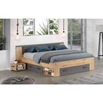 Bett Follow Braun - Holz teilmassiv - 230 x 87 x 203 cm