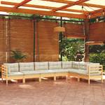 Garten-Lounge-Set Weiß - Massivholz - 64 x 63 x 64 cm