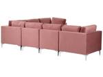 Canapé avec pouf EVJA Rose foncé - 300 x 235 cm