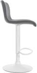 Tabouret de bar Hover Gris lumineux - Blanc