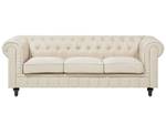 Canapé 3 places CHESTERFIELD Beige - 202 x 70 x 75 cm