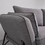 Ecksofa HANNA Grau - Metall - Massivholz - Textil - 260 x 87 x 217 cm