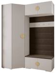 Garderobe Inova 4 Z21 Braun - Gold - Weiß - Gold