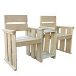 Gartenbank 43260 Braun - Holzwerkstoff - Holzart/Dekor - 150 x 89 x 150 cm