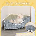 Hundebett D04-162V01 Grau - Polyrattan - 68 x 32 x 68 cm