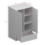 MollyOscar Kids Kleiderschrank Blanc crème - Verre blanc