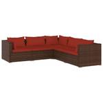 Garten-Lounge-Set (5-teilig) 3013632-16 Braun - Rot - Rotbraun