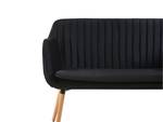 2-Sitzer Sofa TABY Schwarz - Eiche Hell