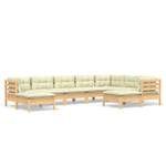 Garten-Lounge-Set Weiß - Massivholz - 64 x 29 x 64 cm