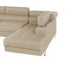 Ecksofa NORREA Beige - Creme - Silber