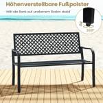 Gartenbank ZB33089 Schwarz - Metall - 62 x 86 x 127 cm