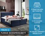 Boxspringbett TREZO 2 140 LS79 Blau Blau - Holzwerkstoff - 146 x 104 x 206 cm