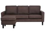 Sofa mit Ottomane AVESTA 2-tlg Braun