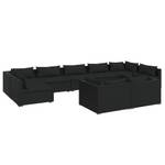 Garten-Lounge-Set (9-teilig) 3013634-10 Schwarz