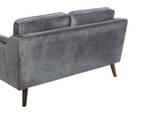 2-Sitzer Sofa LOKKA Dunkelgrau - Grau - Eiche Dunkel - Textil