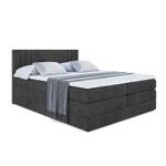 Boxspringbett IDRIKO KING Schwarz - Breite: 200 cm