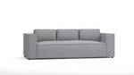 Sofa Orion 3-Sitzer Grau - Massivholz - Textil - Holz teilmassiv - 230 x 64 x 92 cm