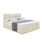 Boxspringbett ARDENI Ecru - Breite: 160 cm - H3