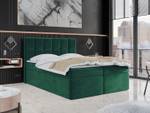 Boxspringbett mit Topper ARTENO Grün - Breite: 140 cm - H3