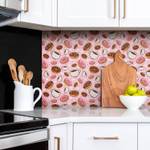 Selbstklebendes Wandpaneel Donuts Pink - Kunststoff - 100 x 50 x 50 cm