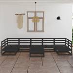 Garten-Lounge-Set (8-teilig) 3009750-1 Schwarz - Massivholz - Holzart/Dekor - 70 x 30 x 70 cm