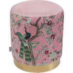 Tabouret Cherry paon Rose foncé - Textile - 32 x 38 x 32 cm