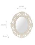 Miroir Ovale - Baroque Blanc