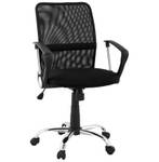 Fauteuil De Bureau TURIN Noir - Textile - 47 x 95 x 47 cm