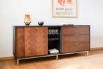 Sideboard Schiebetüren Braun - Holz teilmassiv - 45 x 76 x 180 cm