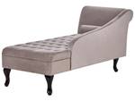 Chaiselongue PESSAC Beige - Schwarz - Taupe - Armlehne davorstehend rechts - Ecke davorstehend links