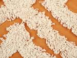 Coussin décoratif GILLY Orange - Blanc - Fibres naturelles - 45 x 4 x 45 cm