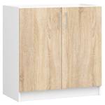 Spülenunterschrank LIMA 80 Braun - Weiß - Holzwerkstoff - 80 x 82 x 45 cm