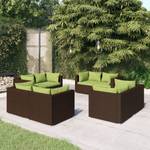 Salon de jardin (lot de 8) 3013631-8 Marron - Vert