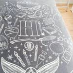 Decke Harry Potter Grau - Weiß - Textil - 150 x 200 x 1 cm