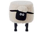 Tierhocker SHEEP Beige - Schwarz - Creme - Eiche Hell