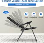 Liegestühle AB92493NW-4DE (2er Set) Schwarz - Metall - 60 x 104 x 76 cm