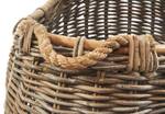 Aufbewahrungskorb KUBUOVALGRY Grau - Rattan - 38 x 33 x 50 cm