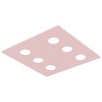 Plafonnier River Square 6X Rose foncé