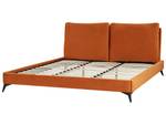 Doppelbett MELLE Schwarz - Orange - 196 x 95 x 228 cm