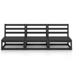 Gartensofa (3-teilig) 3009875-1 Schwarz