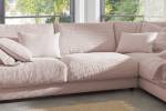 Sofa MADELINE Ecksofa Cord Pink - Ecke davorstehend rechts