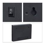 Light Box mit 3 Zeilen Schwarz - Weiß - Kunststoff - 30 x 3 x 5 cm