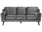 3-Sitzer Sofa LOKKA Dunkelgrau - Grau - Eiche Dunkel