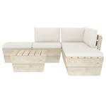 Garten-Lounge-Set (6-teilig) 3016490-11 Weiß - Holzwerkstoff - Holzart/Dekor - 60 x 30 x 60 cm