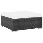 Garten-Sofagarnitur Schwarz - Polyrattan - 74 x 26 x 74 cm