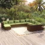 Salon de jardin 3013639-5 (lot de 10) Marron - Vert