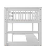 Lit mezzanine enfant M456 Gris - Bois manufacturé - 187 x 175 x 209 cm