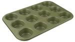 Moule 12 muffins Green Vision Vert - Métal - 27 x 39 x 3 cm