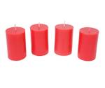 Couronne Avent H50 bougies rouges Gris - Rouge - En partie en bois massif - 33 x 12 x 33 cm